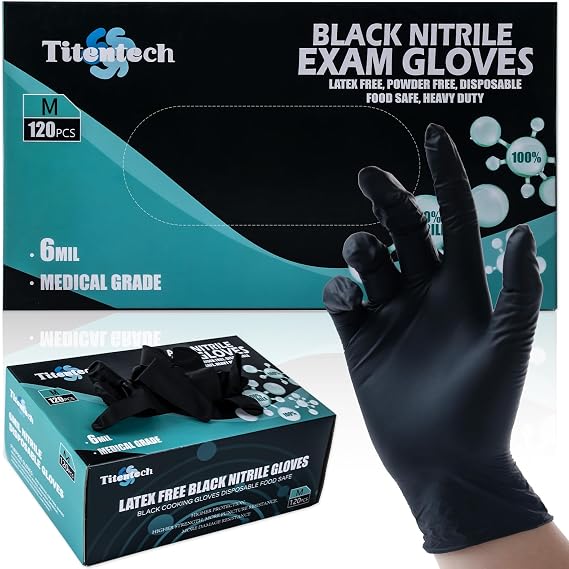 Nitrile Exam Gloves 6Mil Disposable Glove Food Grade 120PCs