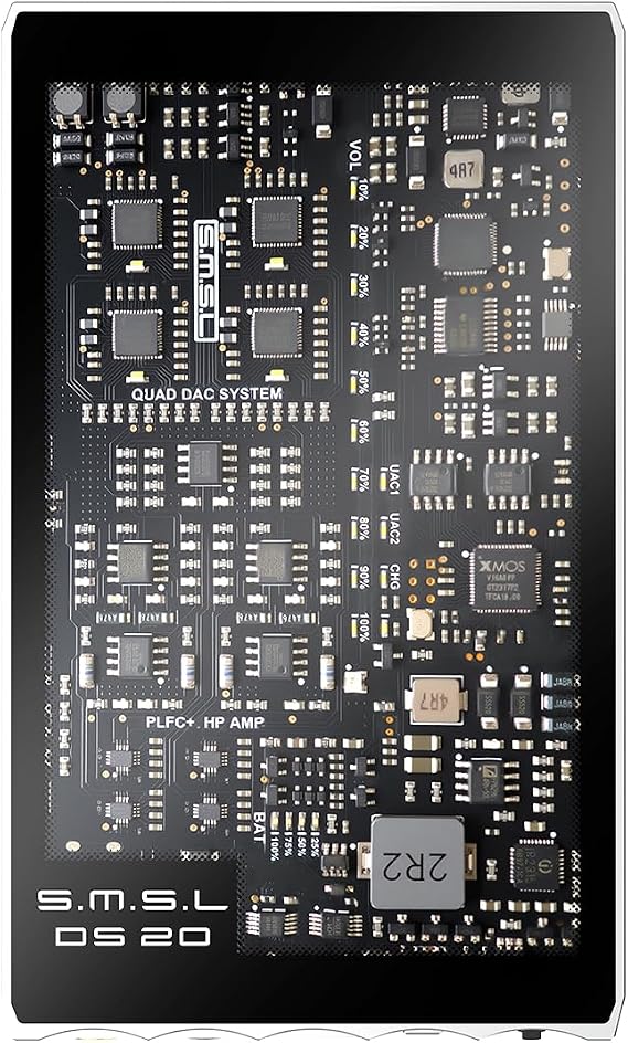 S.M.S.L DS20 Portable DAC & Headphone Amplifier,CS43131 Chip,PLFC Full - Balanced Circuit,Supports MQA/DSD,Audiophile Sound