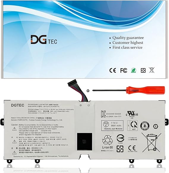 New LBV7227E Battery for LG Gram 15Z90N 17Z90N 17Z90N-VA76K Gram 16 2-in-1 16T90P 16ZD90P 16Z90P 16Z90PC 16Z90PG Gram 17 2021 17Z90P 2IC96/90/114 7.74V 80Wh/10336mAh