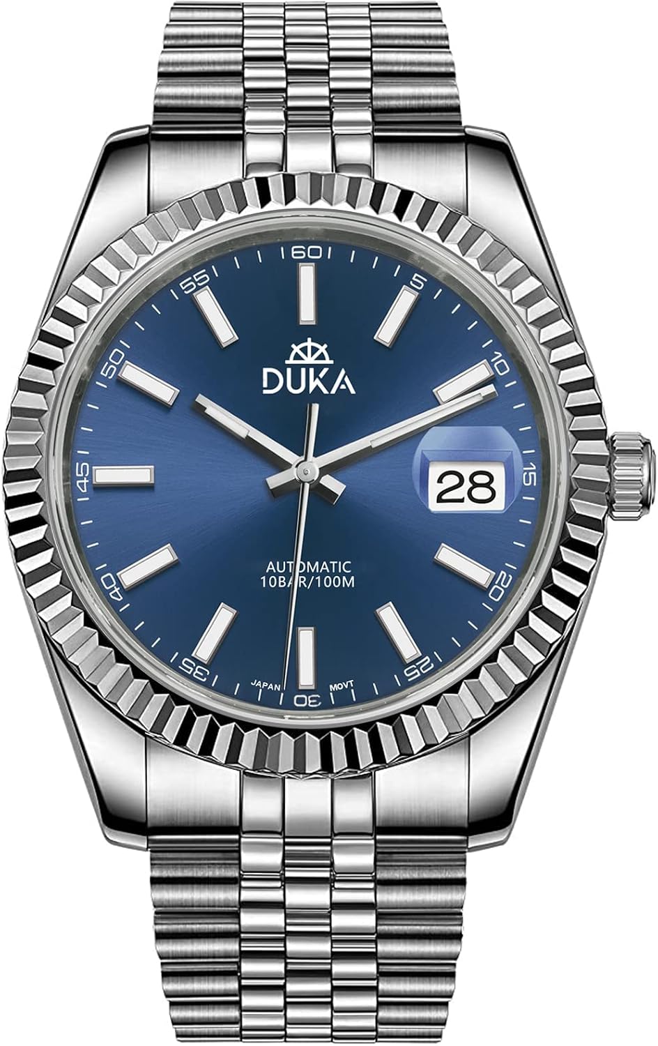 RollsTimi DUKA Stainless Steel Men Automatic Watches Fashion Jubilee Starp Waterproof 100M Men Mechanical Wristwatches Japan NH35A Movement 40mm Business Men Watches