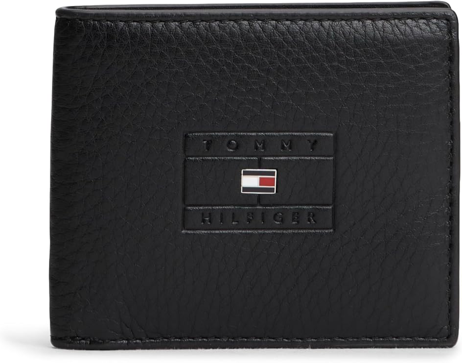 Tommy Hilfiger TH CASUAL FLAG MINI CC WALLET Erkek Cüzdan Black OS