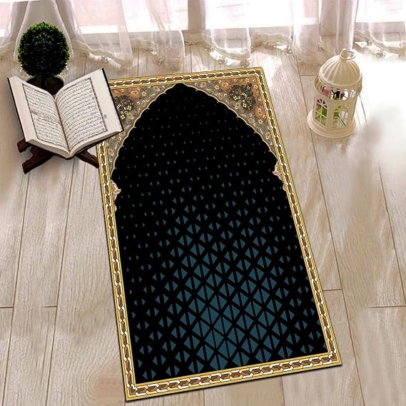 Elite Prayer Mat Thick Islamic Praying Rug, Turkish Prayer Carpet, Janamaz Sajda Salat Muslim Namaz Pray, ms410p.1 (25,6x47)=65x120cm