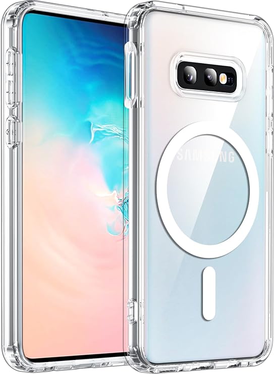 Hensinple for Samsung Galaxy S10e Case Magnetic, Galaxy S10e Phone Case [Compatible with Magsafe] Wireless Charging Transparent Back Phone Case for Samsung S10e, Clear
