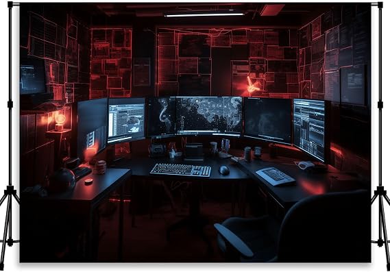 Computer Photo Backdrop Computers Hacker Room Background