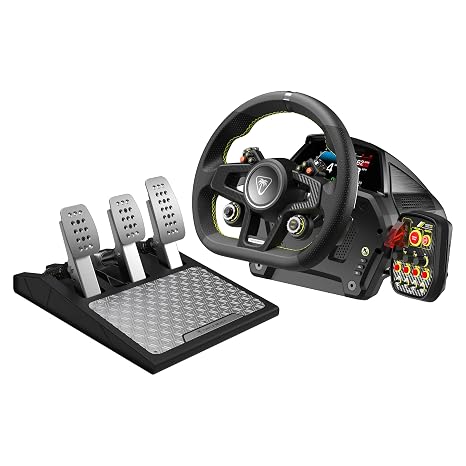 Turtle Beach VelocityOne Race Wheel & Pedal System Licensed for Xbox Series X|S, Xbox One, Windows PCs 7.2Nm Direct Drive Force Feedback, 3 Pedals & Magnetic Paddle Shifters, Hall Effect Sensors