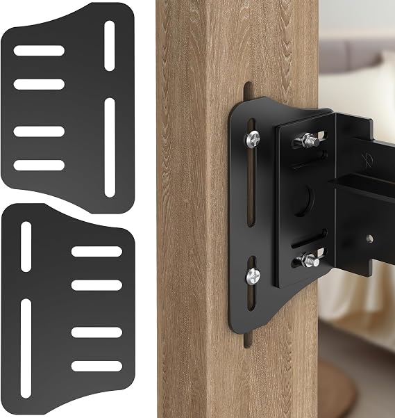 Linone 2PCS Heavy Duty Bed Frame Adapter/Connector Plate | For Headboard and Footboard, Adjustable Metal Frame Modification Brackets