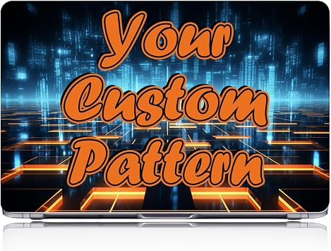 Custom Laptop Skin, Personalized Vinyl Decal - Upload Your Design, Removable Reusable, for 12 13 13.3 14 15 15.4 15.6 inch Laptops, with Cleaning Cloth Included