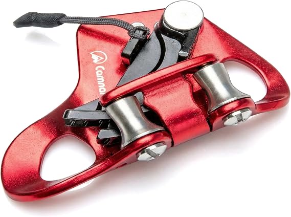 Professional Chest Ascender for Rock Climbing & Rescue - 7075 Aluminum Rope Ascender with Dual Carabiner Slots, One-Hand Operation, 300kg Working Load - Ideal for Mountaineering, Caving, Rigging