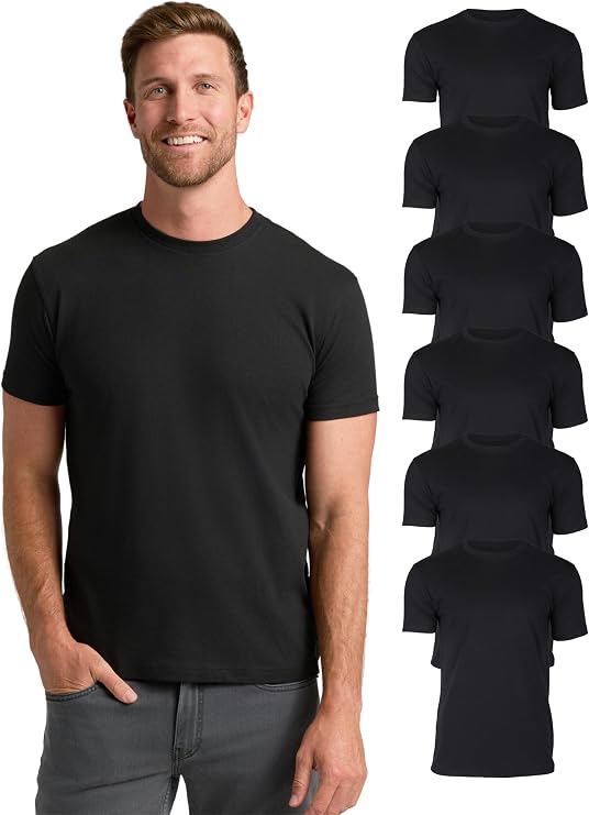 True Classic Mens T-Shirts Short Sleeve Crew Neck T Shirts for Man, Cotton Blend Plain Novelty Men's T-Shirts