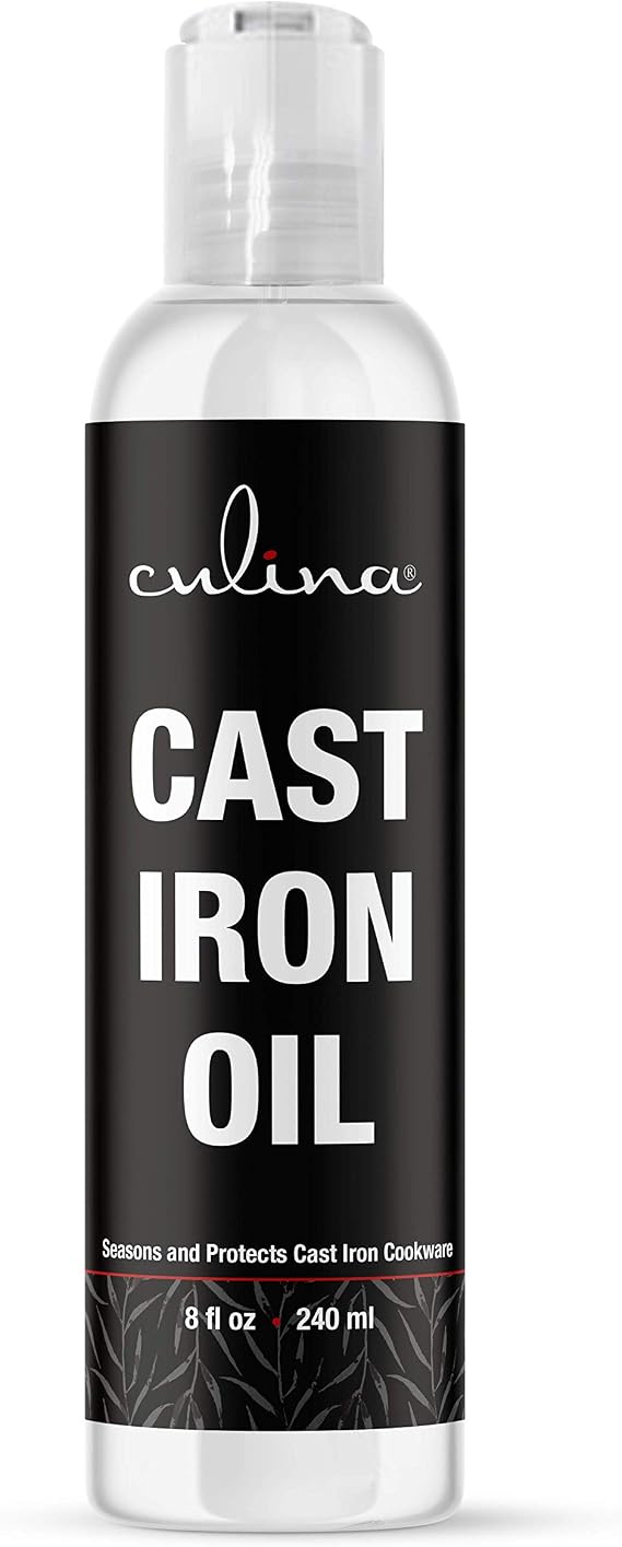 Culina Cast Iron Conditioner Kosher OU Certified Cleans and Protects Cast Iron Cookware, 8 oz