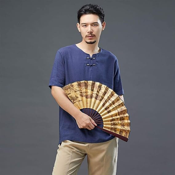TaiChi Uniform,Tai Chi Clothing, Mens Tai Chi Uniforms, Chinese Traditional Clothing Tang Suit Classic Costumes Kung Fu Jacket Long Sleeve Tangzhuang(A_M)
