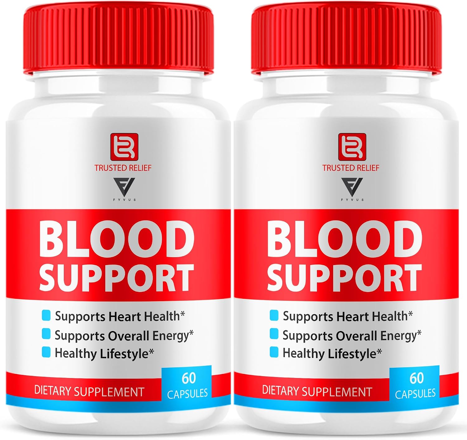 2 Pack Trusted Relief Blood Support Capsules, Trusted Relief Advanced Strength Glycogen and Healthy Levels Support Supplement, Trusted Relief Maximum Blood Support Formula Supplement 120 Capsules