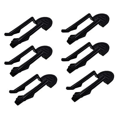 LiXiongBao 6 Pack Garbage Bin Clip,Home and Kitchen Garbage Rubbish Bag Clip,Plastic Anti-Slip Fixation Clip, Waste Basket Clamp,Trash Can Bag Clip HolderBlack