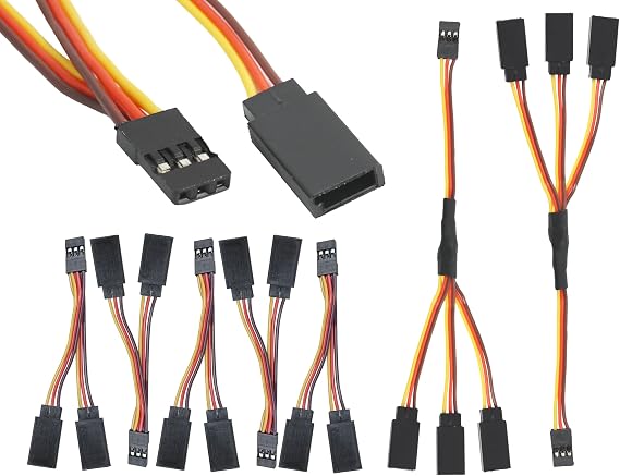 Servo Y Harness Splitter Cable, JR/Futaba Style 1to2 and 1to3