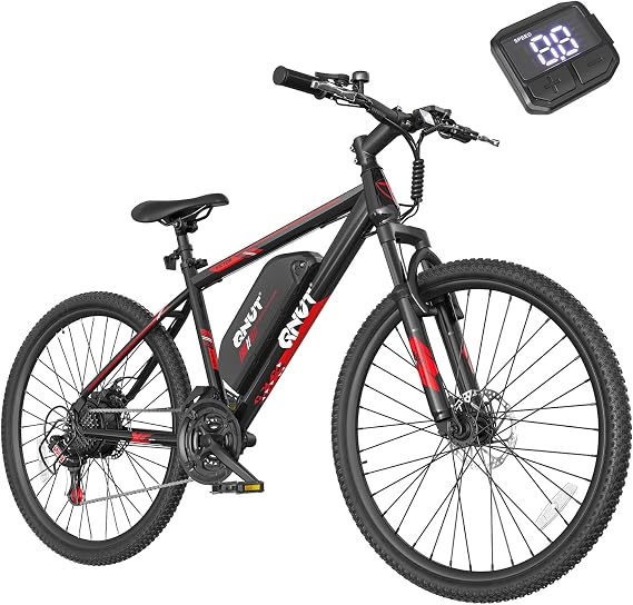 QNUT Electric Bike for Adults with Peak 1000W Motor 26" Victor Mountain Lightweight Ebike, 10.4Ah/7.8Ah Removable Battery Bicycle Up to 40-60