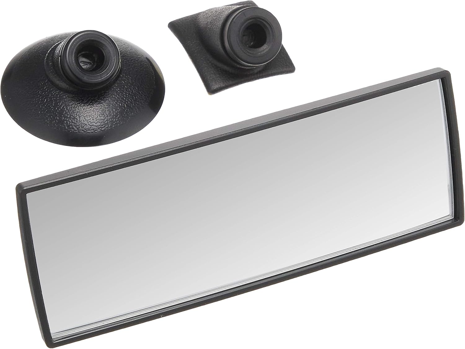 Napolex Broadway Car Auxiliary Mirror, Passenger Seat, Mini Mirror, 2-Way Installation, Suction Cup or Adhesive Tape, Uses High Reflectivity Aluminum Mirror, 1500mm R, Curved Mirror, Free Installation