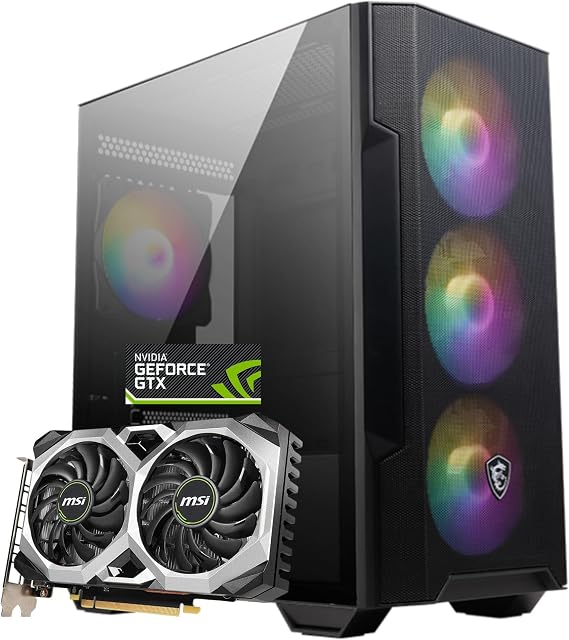 G-Storm Gaming PC Desktop Ryzen 5 4500 GTX 1660 Super Memory 16GB M100R Black