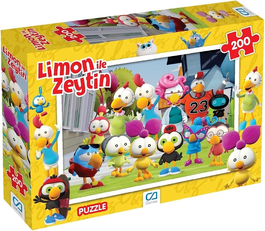 CA Games Limon ile Zeytin Lisanslı 200 Parça 33x48cm Çocuk Puzzle Yapboz Serisi