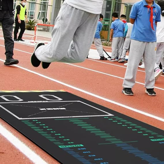 Outdoor Long Jump Measuring Mat for Kids, Extra Long Jump Off Jo for Physical Training/Measuring, Fitness Pad for Track and Field Test(Large)