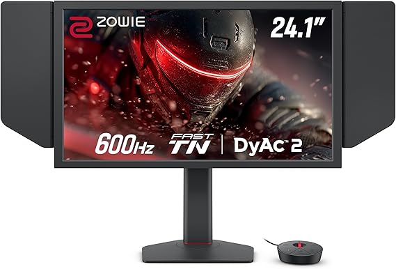 BenQ ZOWIE XL2586X+ eSports Gaming Monitor, 24 Inches, 600Hz, Fast TN, DyAc 2, 1080p, HDMI 2.1 X3, DisplayPort 1.4, XL Setting to Share, S Switch, Protective Cover, Height Adjustable, PROGamer Base
