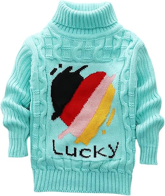 Boys Girls Turtleneck Sweaters Soft Warm Children's Sweater
