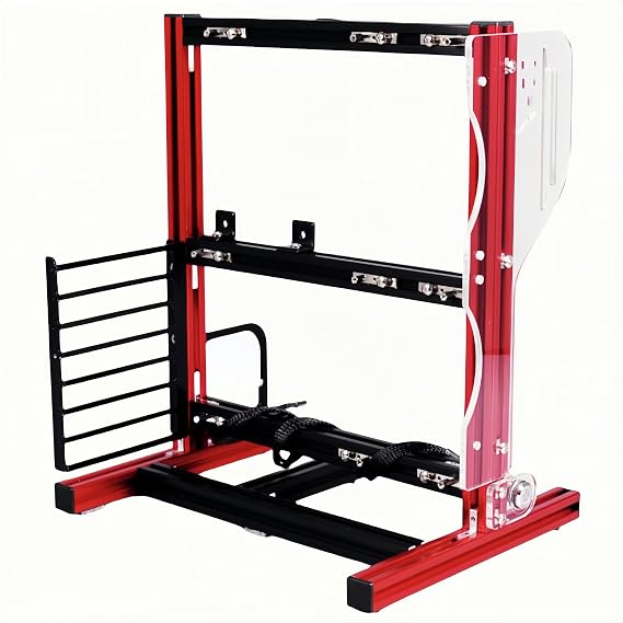 PC Frame Test Bench, Aluminum Open Air PC Case, DIY Computer Motherboard Case Rack, Water Cooling Fan Frame Chassis for Creative Assembly Support ITX ATX MATX