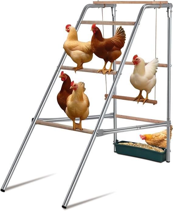 Outdoor Chicken Perch,Chicken Roosting Ladder with Leg Bands,Chicken roosting Bars, Chicken Coop, Suitable for Chicken Run and Chicken Perch, Backyard Poultry, Farm Roost for Chickens