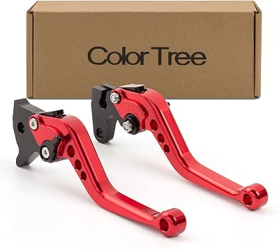 Red CNC 6 Position Shorty Brake Clutch Lever for SUZUKI GSXR600 2006 2007 2008 2009 2010