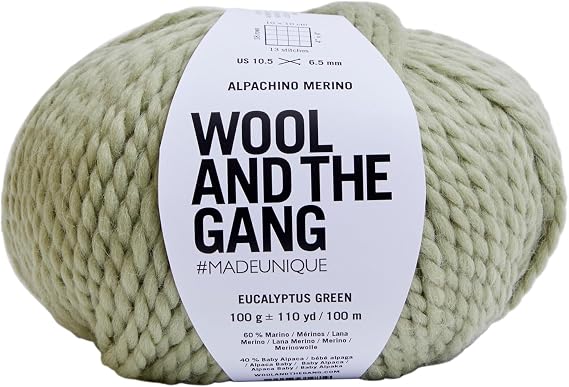 Wool and the Gang Alpachino Merino Eucalyptus Green