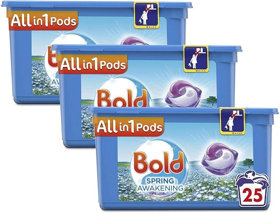 Bold All-in-1 Pods Washing Liquid Capsules Spring Awakening 25 Washes