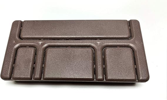 Rectangular Office Desk Grommet Cord Cover & Wire Cable Management - Brown 2 Pack