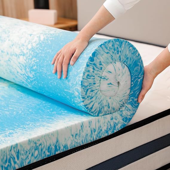 2 Inch Gel Memory Foam Mattress Topper, Twin Size Cooling Bed Topper for Back Pain & Pressure Relief 39" x 75"x 2"