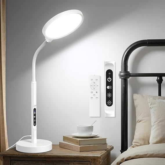 10000 Lux Light Therapy Lamp, White Sun Lamp Sunlight Therapy, Table Lamp