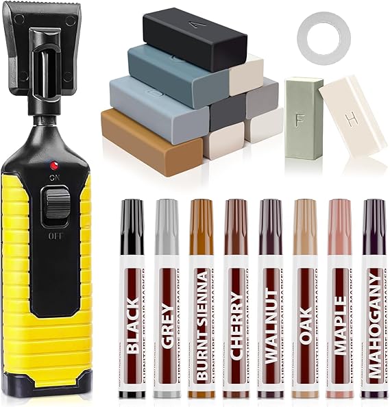 A-HEYIDA Laminate Floor Repair Kit Hard Wax for Wood Vinyl Floors(Gray)
