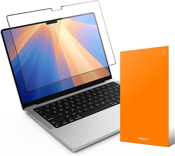 GhostView Premium Air-ttach Ultra Thin Clear Screen Protector, Protect Against Keyboard Imprint, Fingerprint, Smudge and Scratch, Non-Magnetic, Compatible with 2021+ MacBook Pro 16", M5/M4/M3/M2/M1 Pro/Max