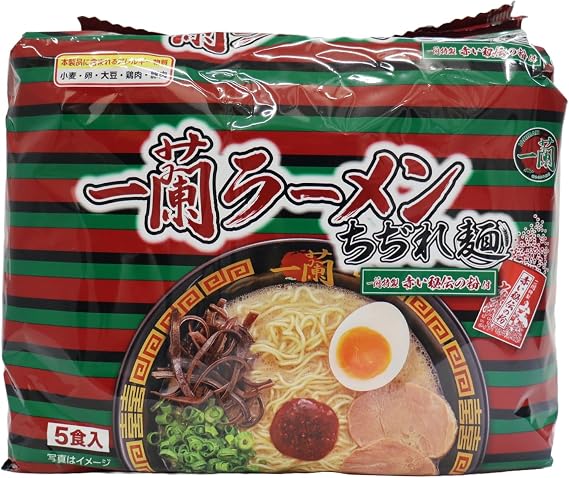 Ichiran 一蘭 Ramen Curly Noodles with Ichiran Special Secret Flour 5 servings