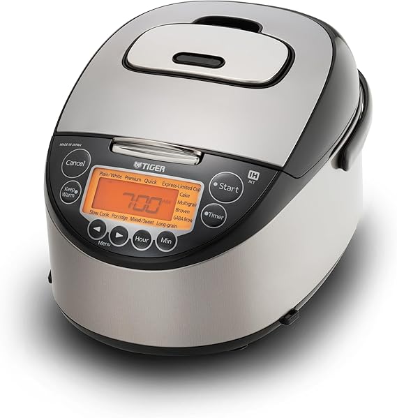 Tiger Jkt D10u 5.5 Cup Ih Rice Cooker 12 Menu, Ceramic Pot (Silver) | 12 cooking settings