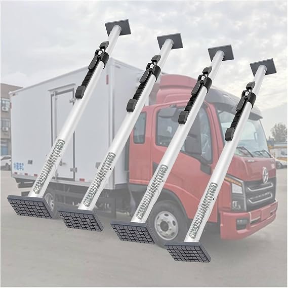 4 Pack Ratcheting Cargo Bar Set - 107.5" Heavy-Duty Non-Slip Truck Bed Divider for Pickup, SUV, Reefer & Semi Trailers - Secure Your Load with Durable Cargo Poles