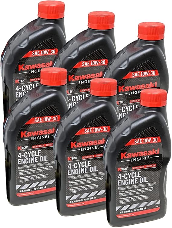 Kawasaki 99969-6081 Pack of 6 Quarts 4 Cycle Engine Oil 10W-30