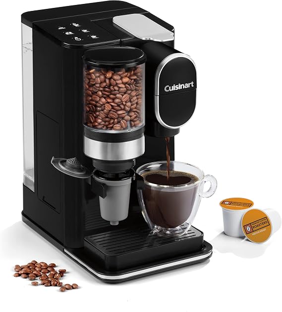 Cuisinart Single-Serve 3-Cup Grind And Brew Coffee Maker, Black