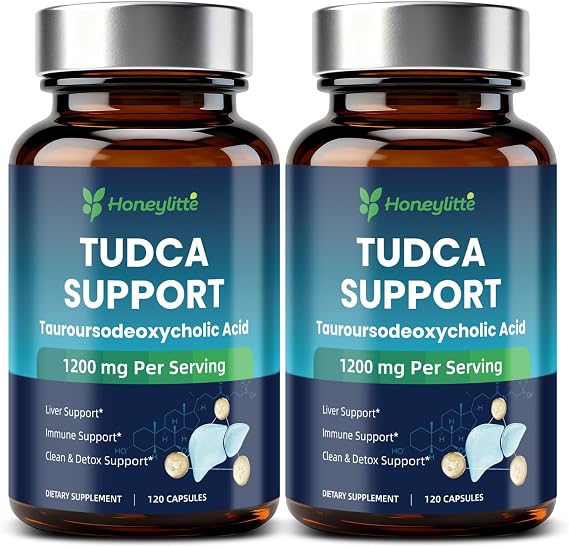 TUDCA 1200mg Ultra Strength Pure Tauroursodeoxycholic Acid for Liver & Gallbladder Health Support, Non-GMO & Gluten-Free (120 Count * Pack of 2) | supports healthy bile flow,digestive & gut health,240 vegan capsules,4-Month supply,non-GMO, gluten-free,vegan