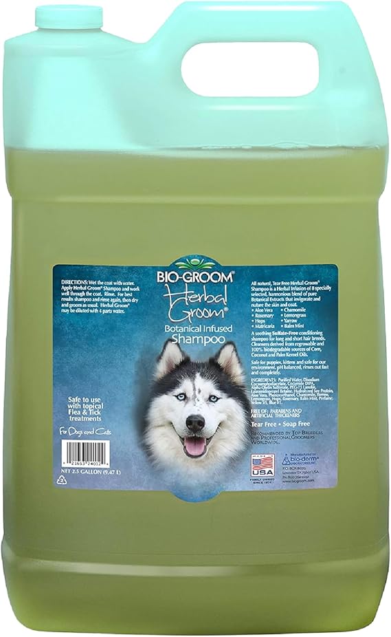 Bio-Groom Herbal Groom Dog Shampoo, Tearless Puppy Shampoo, 2.5 Gallon