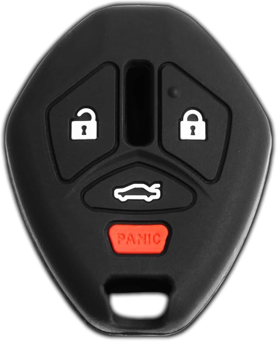 KeyGuardz Keyless Entry Remote Car Key Fob Outer Shell Cover Rubber Protective Case for Mitsubishi