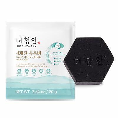 Premium Korean Herbal Cleansing Bar - Anti-Aging & Deep Moisture for Mature Skin - Barrier Care with Madecassoside - Sulfate-Free, 2.8oz