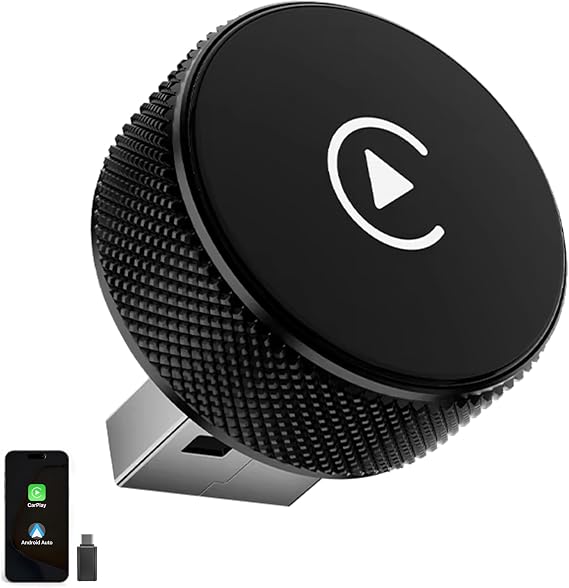 Wireless CarPlay & Android Auto Adapter 2026 Circle Edition | Converts Wired to Wireless, Plug & Play Dongle, Fast Auto-Connect for iPhone iOS 10& Android 11+