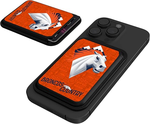 Keyscaper Denver Broncos Illustrated Magnetic Phone Credit Card Wallet