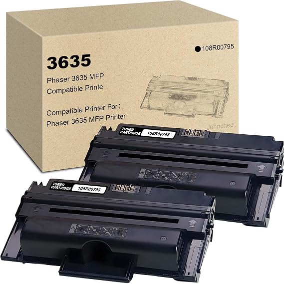 3635 108R00795 High Yield Toner Cartridge Replacement for Xerox Phaser 3635MFP 3635 MFP Printer Ink (Black, 2 Pack) - 10,000 Pages