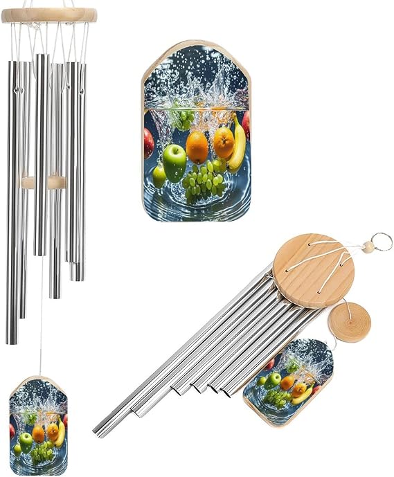 Various Fruit Wind Chimes Soothing Melodic Tones Wind Bell Personalized Wind-Chime Create A Zen Atmosphere Suitable for Outdoor Garden Patio Decoration