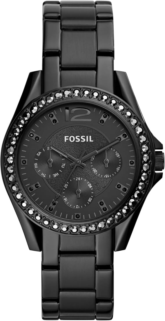 Fossil Women's Watch, Riley Quartz Stainless Steel Multifunction Watch for Women