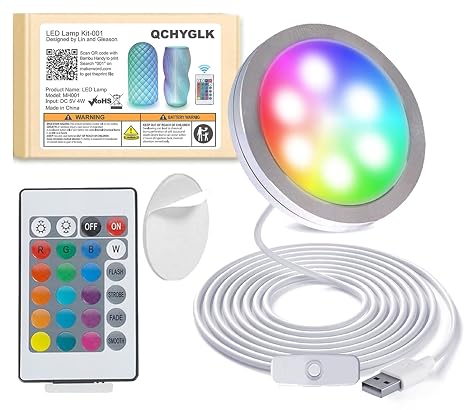 Remote Control RGB LED Lamp Kit for MakerWorld DIY 3D Printer